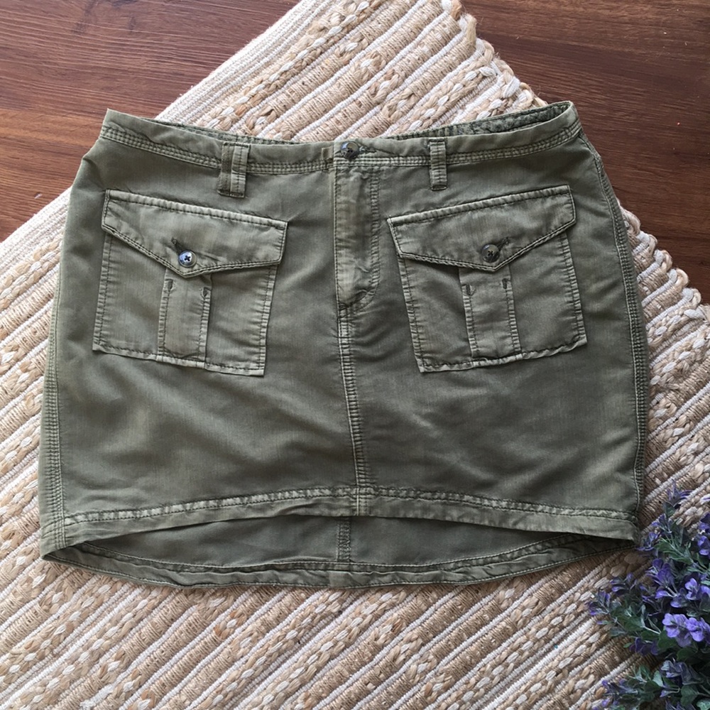 Anthropologie Marrakech Army Green Skirt Large - Picture 2 of 7